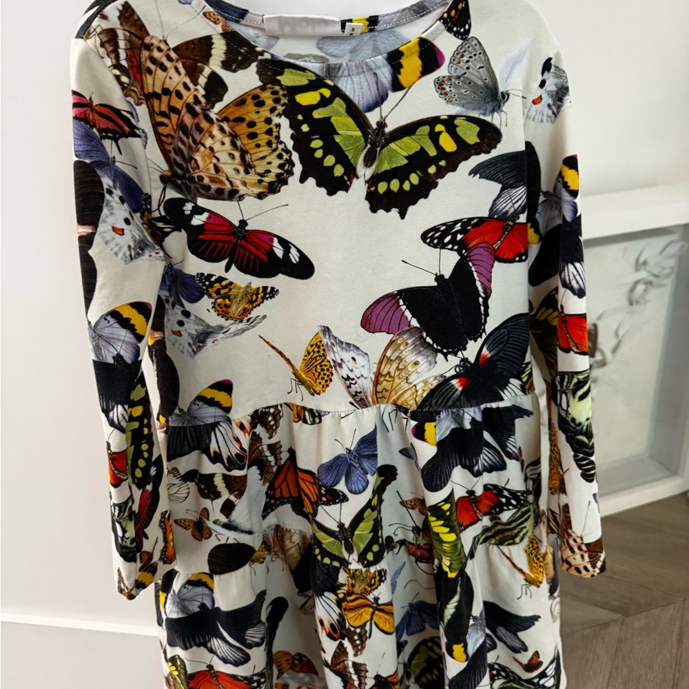 Molo Multicolor Butterfly Print Dress